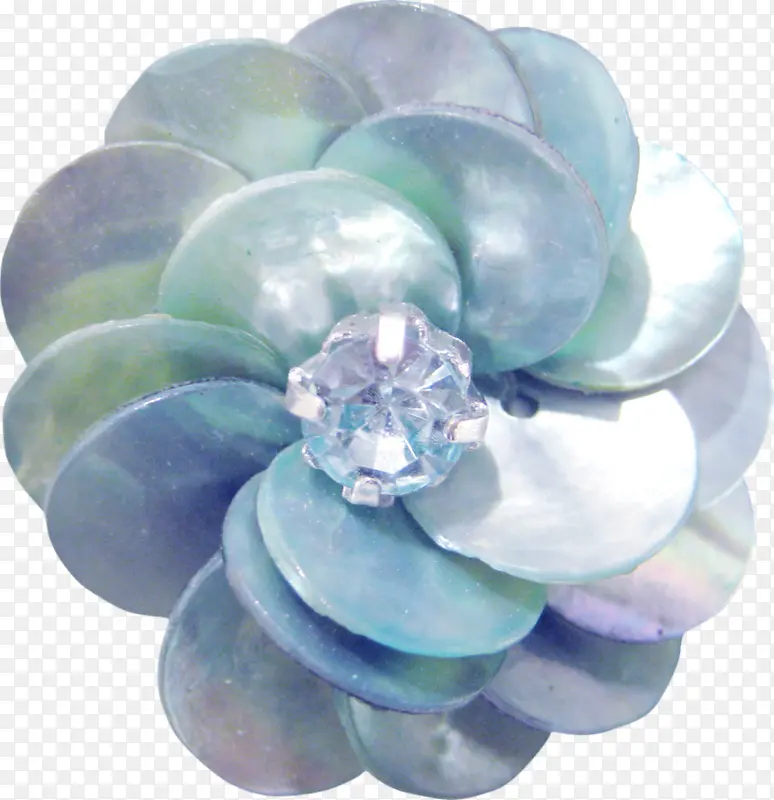 层叠亮片花朵