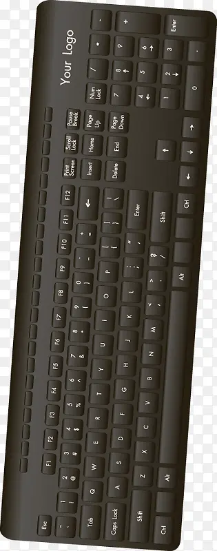手绘精美黑色电脑键盘