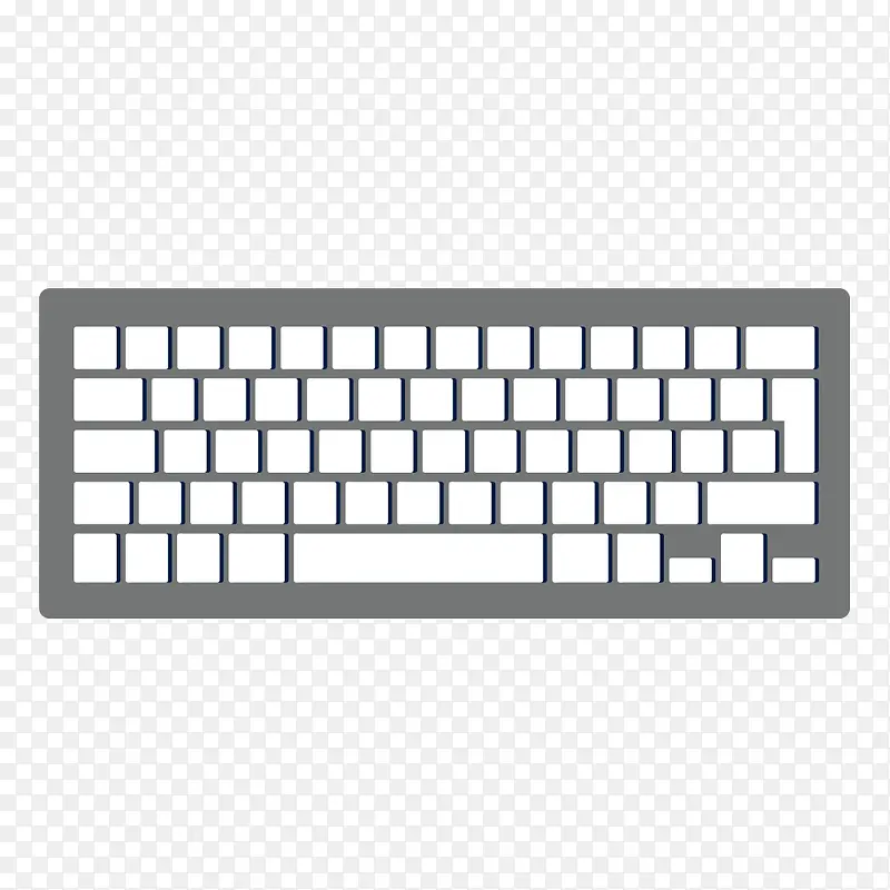 手绘平面办公电脑键盘矢量素材