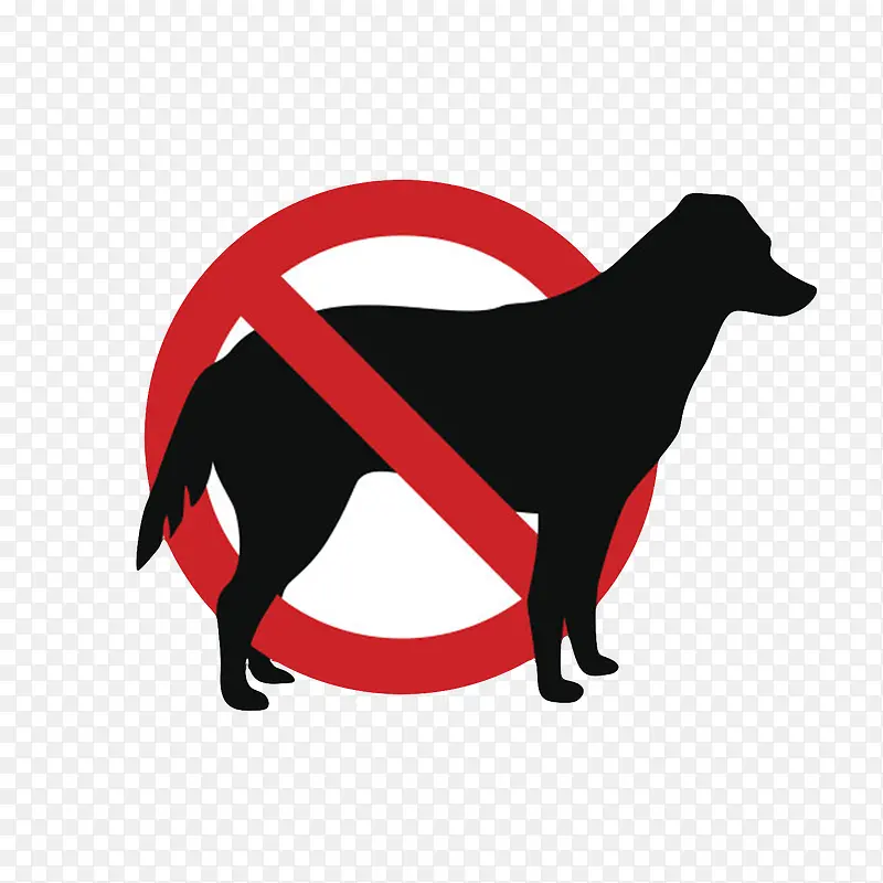 卡通动物警告牌禁止宠物入内图案