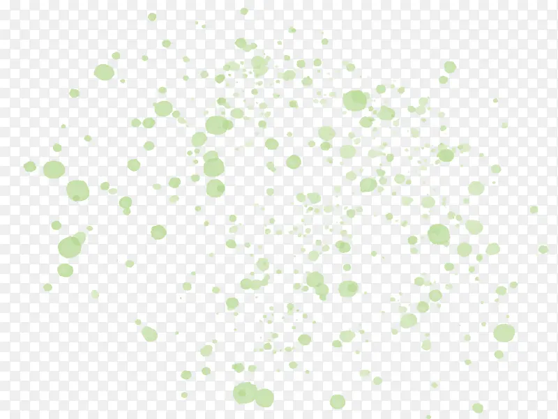 水粉绿色圆点效果元素