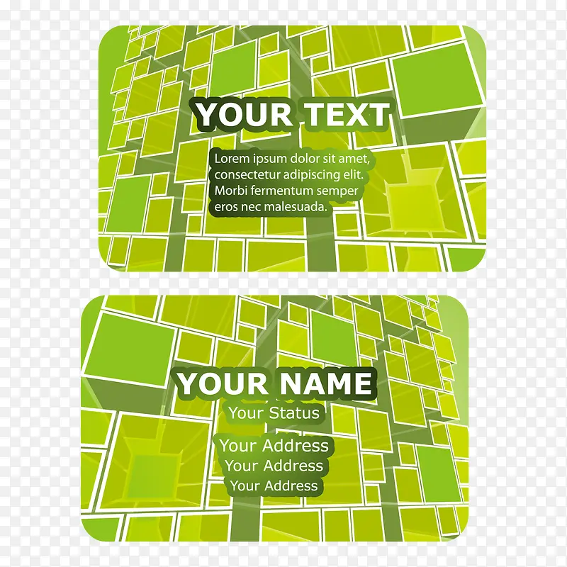绿色科技感卡片背景矢量素材