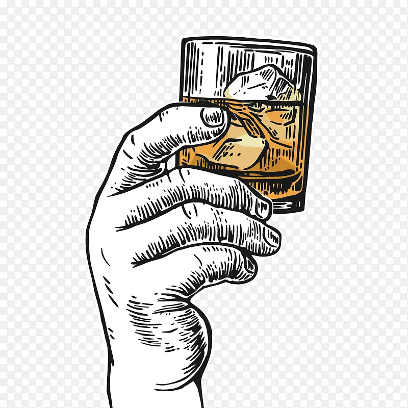 威士忌插画