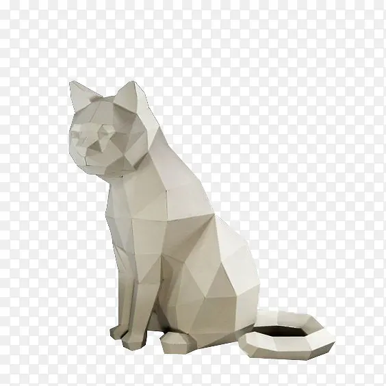 白色石膏小猫