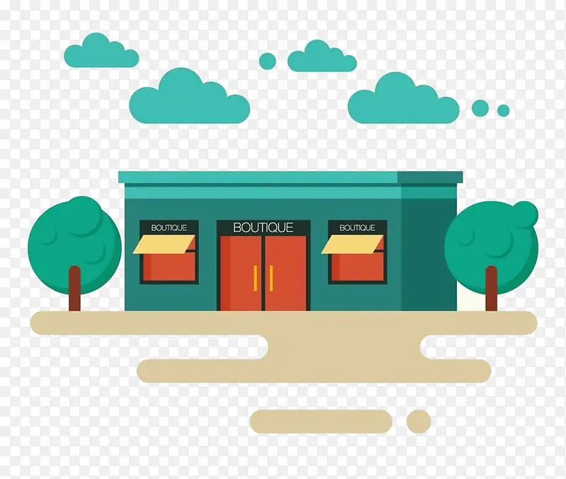 卡通时装门店PNG图片素材下载_图片编号qvgxnrny-免抠素材网