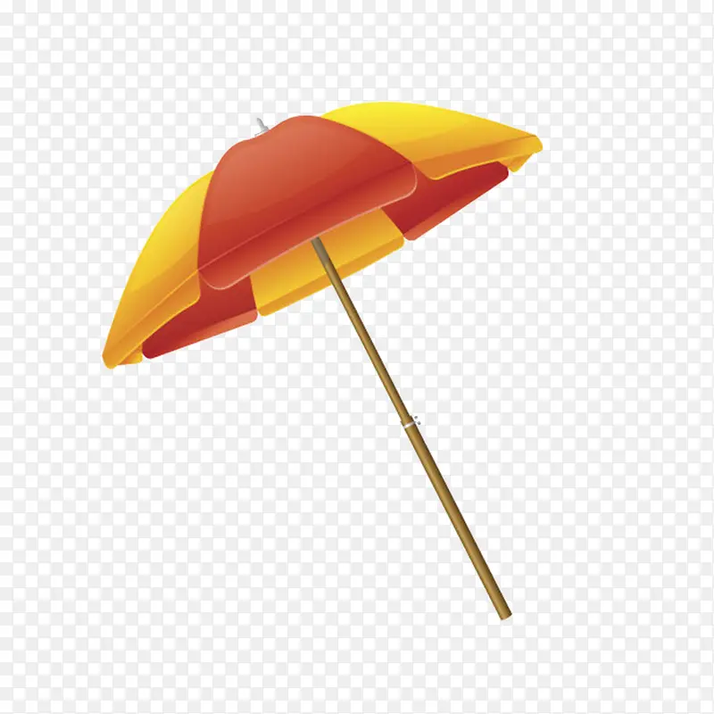 红黄折叠出门遮阳伞实物