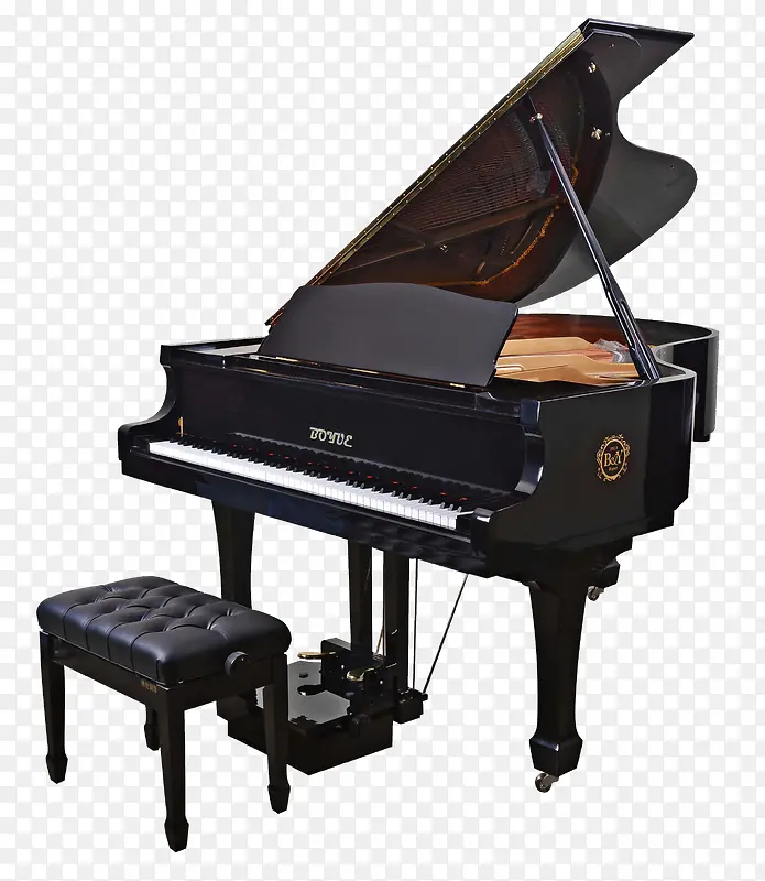 一架黑色钢琴