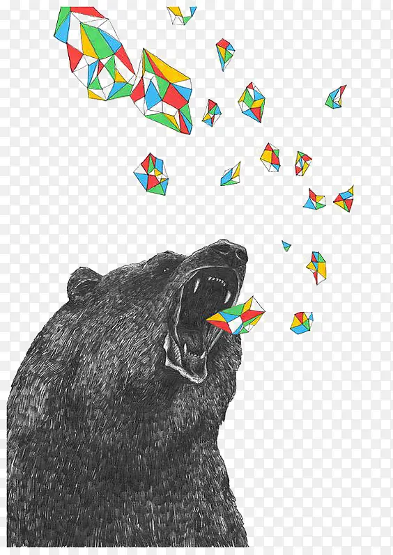 创意熊插画