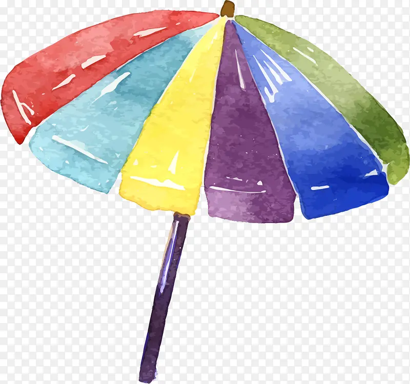 夏季手绘多彩沙滩伞