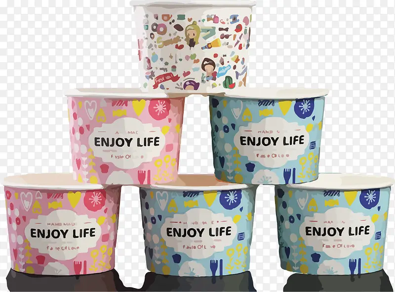 各种图案酸奶盒