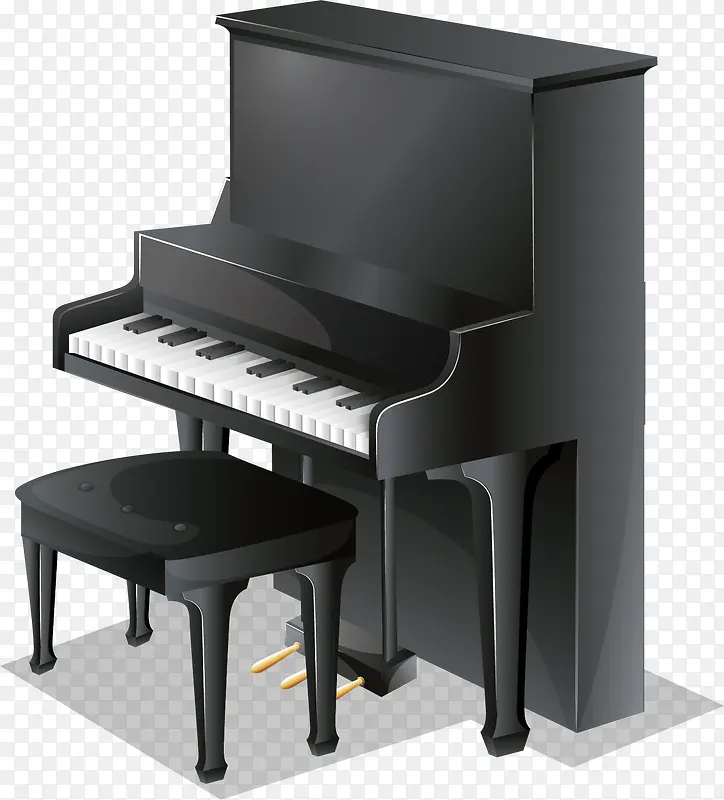 矢量图钢琴音乐乐器