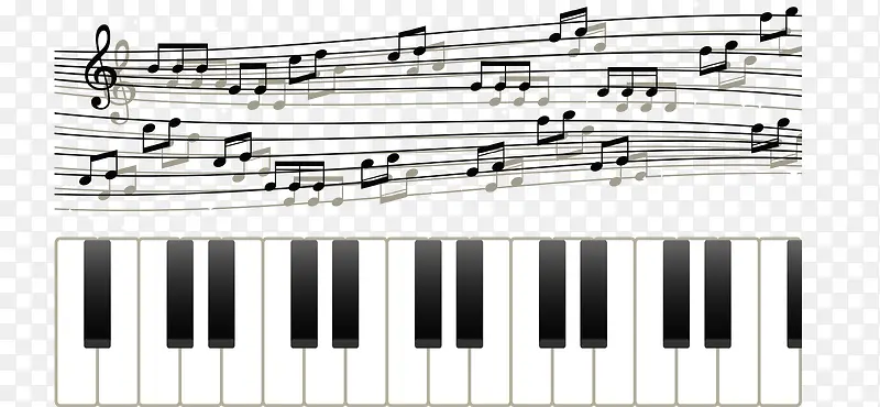 黑白色钢琴键