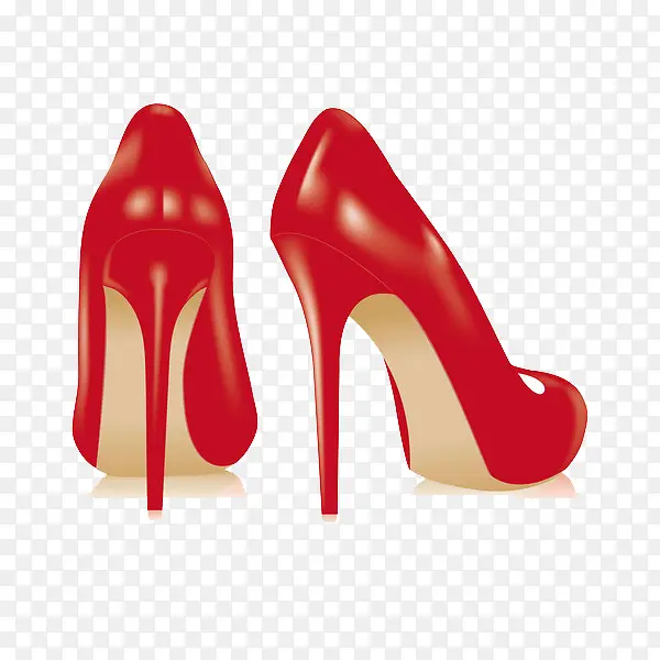 红色女人高跟鞋