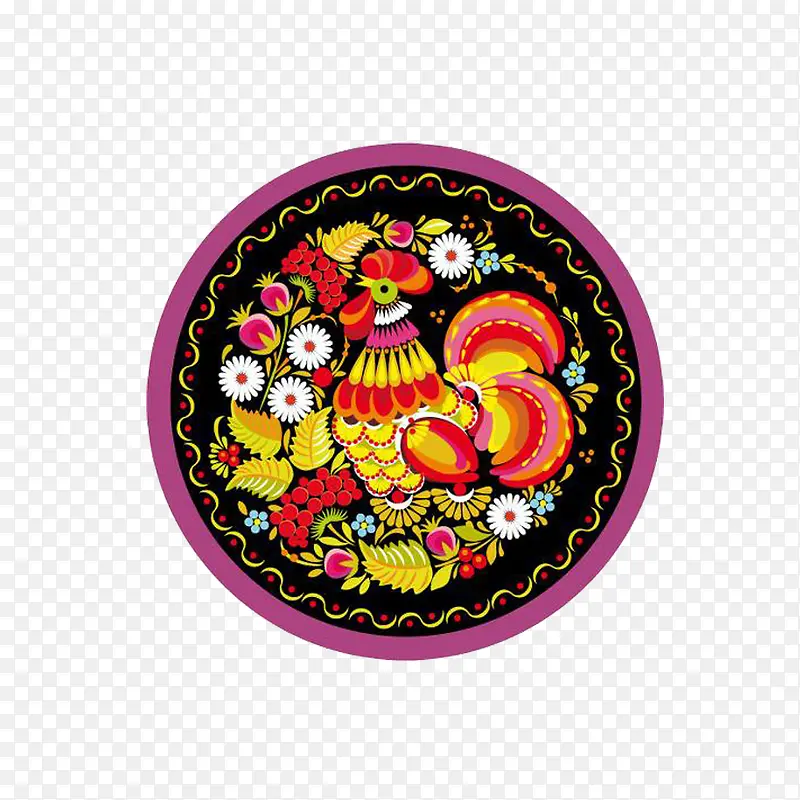 藏族多彩圆形纺织布样