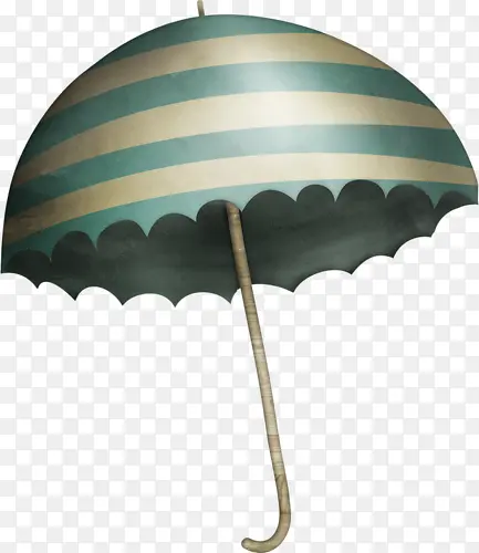 卡通条纹雨伞