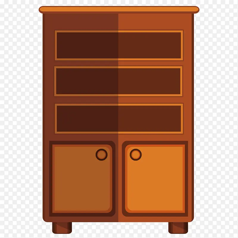复古是木制书柜