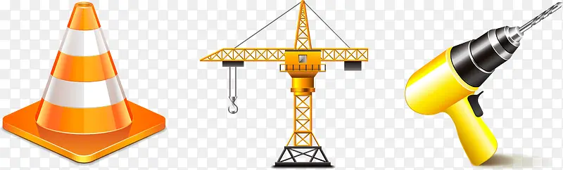 塔吊电钻PNG矢量元素