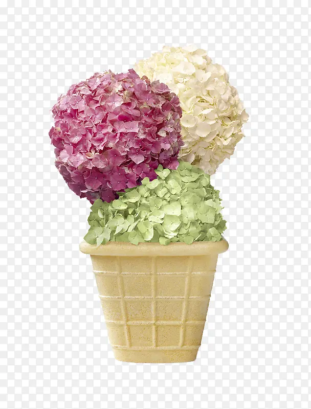 三色手工冰淇淋球