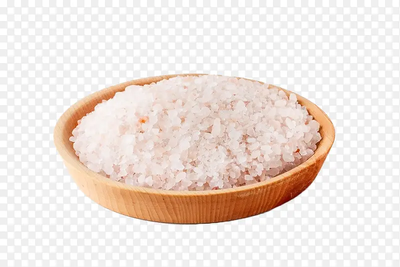 木盘里的白色盐粒