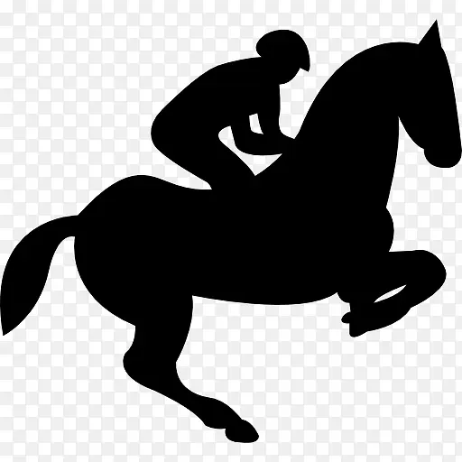 跳跳马与马的轮廓图标