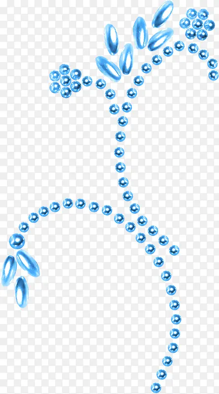 蓝色珍珠装饰花纹