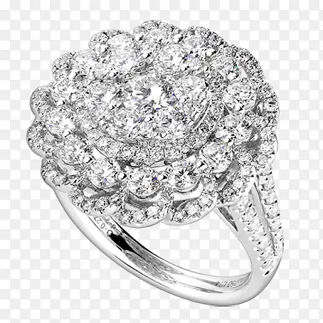 铂金水晶钻石戒指