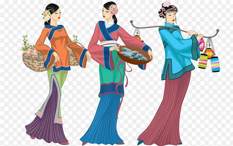 古代妇女民族服饰