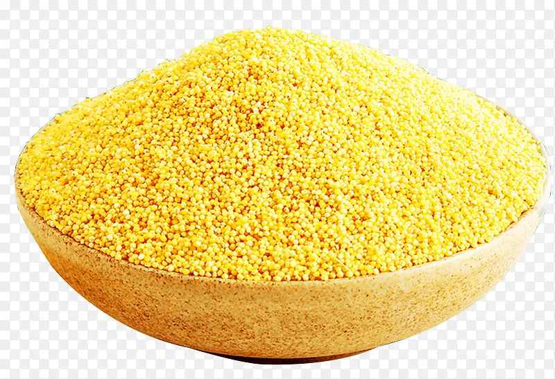 装着盘里的大黄米
