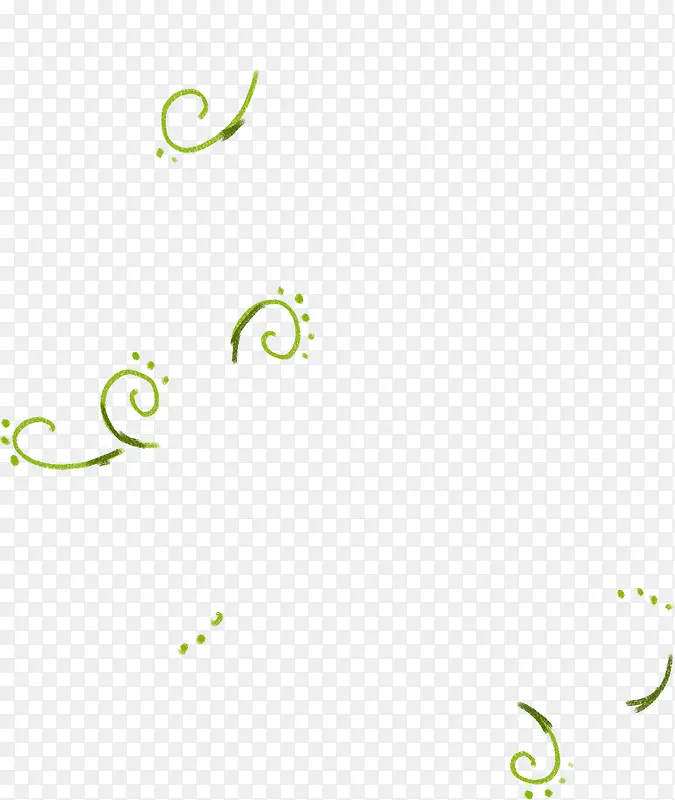 绿色旋转小花纹装饰