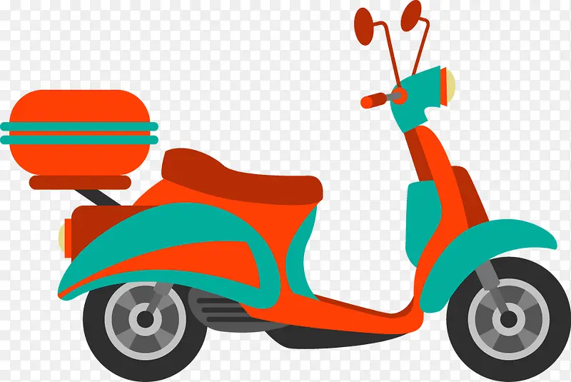 卡通电动摩托车插图