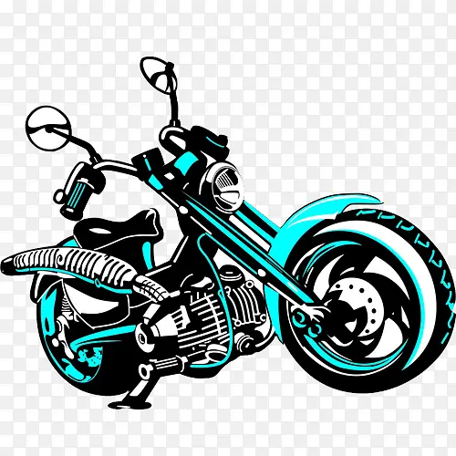 摩托车手绘画素材图片