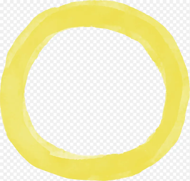 黄色手绘环形边框