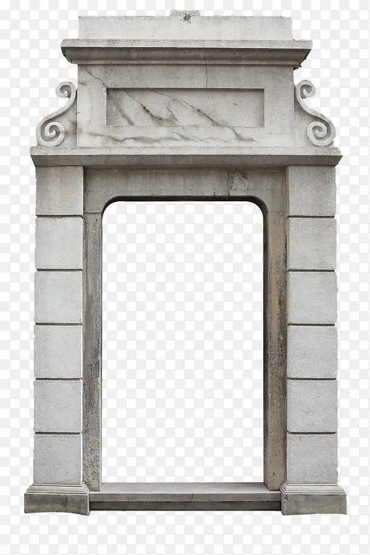 石雕云纹门框