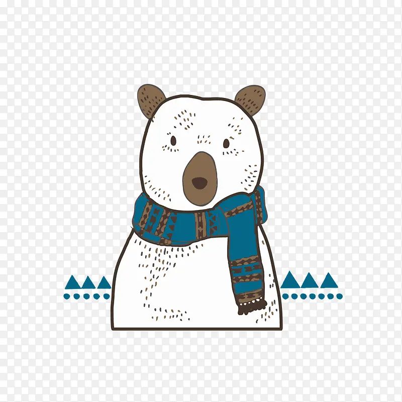 北极熊服装印花矢量图