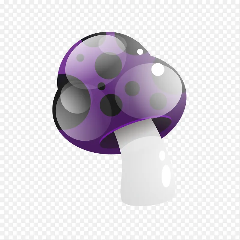 卡通可爱紫色精美蘑菇