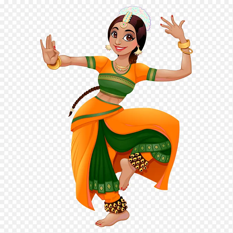 矢量印度妇女跳舞