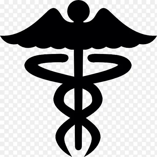 蛇杖医学符号图标