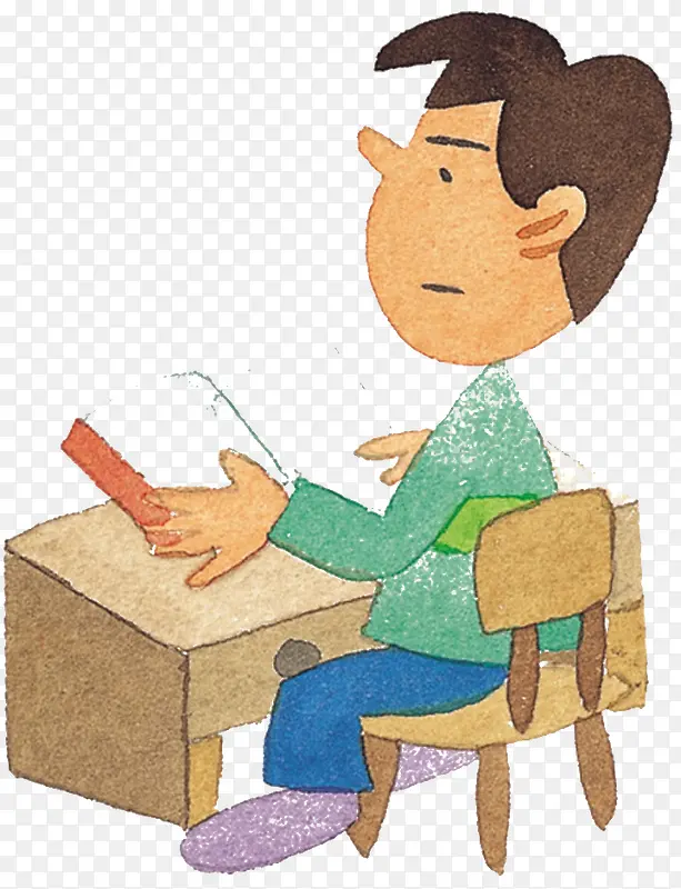 人物学习插画