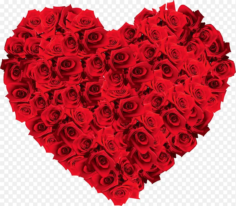 红色鲜花玫瑰爱心造型情人节