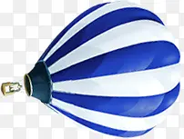 横向蓝色条纹热气球