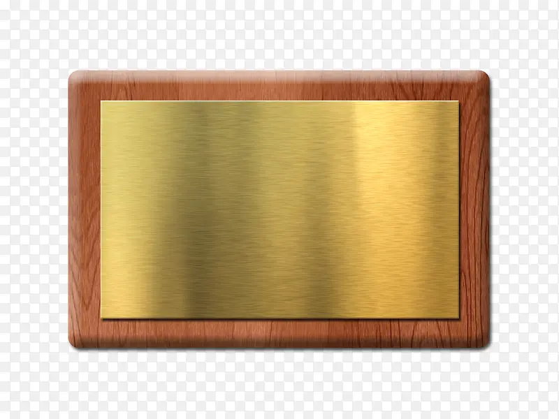 木板上镶嵌的金属铜板