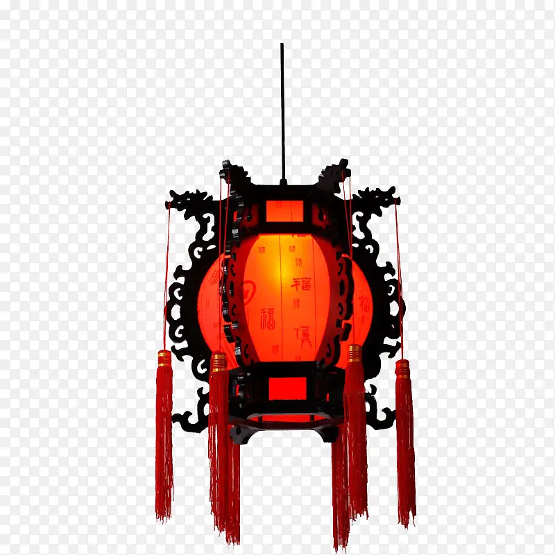 明清 餐厅红色福字宫灯古典灯笼