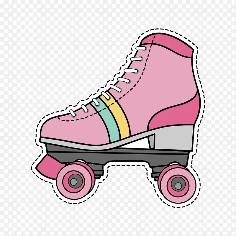 粉色轮滑鞋