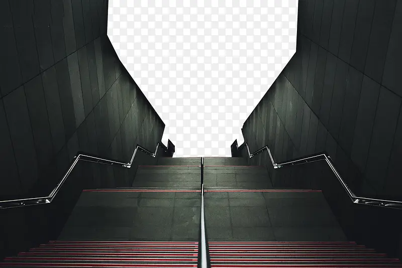 地铁空旷的楼梯