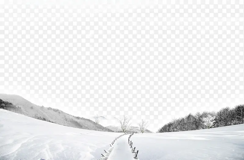 空旷的雪景