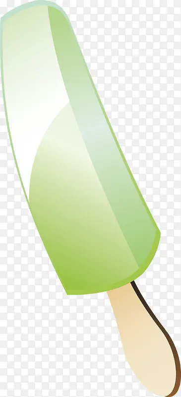 绿色冰棒矢量素材图