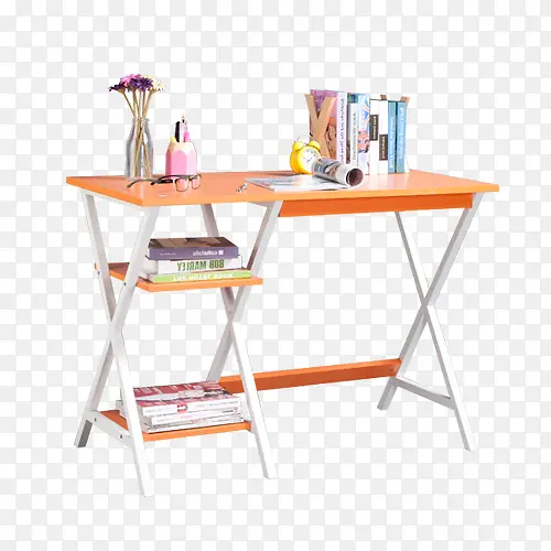 橘色办公桌