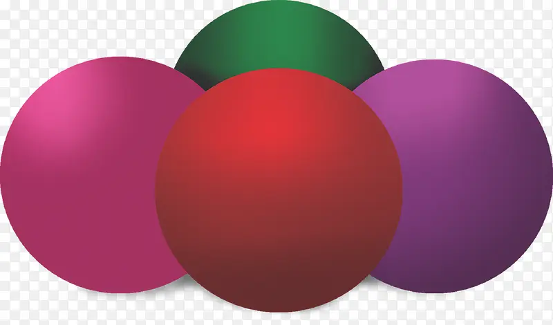 四个彩色装饰球球