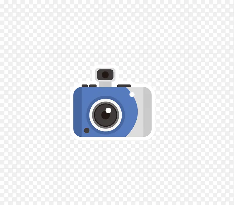 蓝色相机