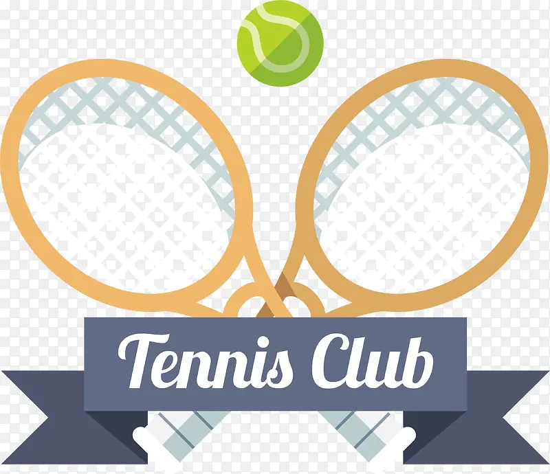 网球拍网球俱乐部标签